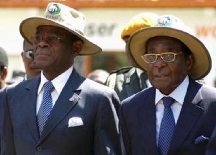 Mugabe e Obiang