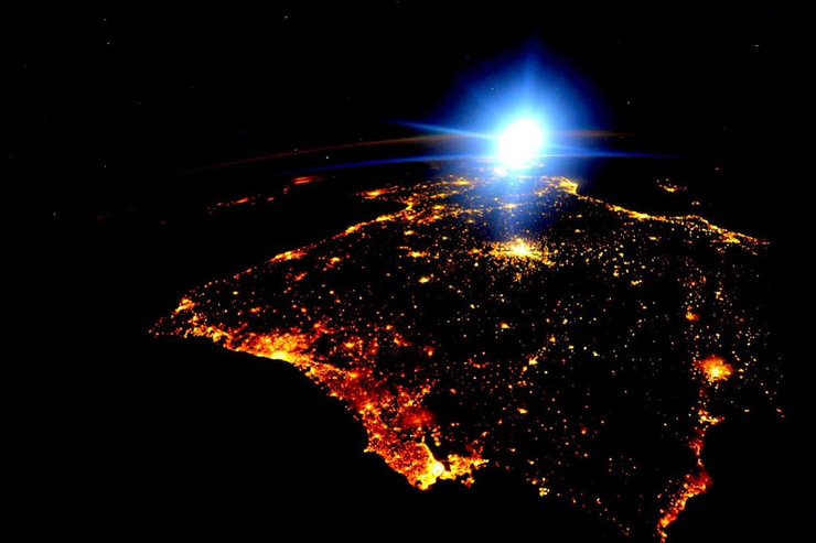 Imaxe de Galicia tomada desde o espazo / Scott Kelly.