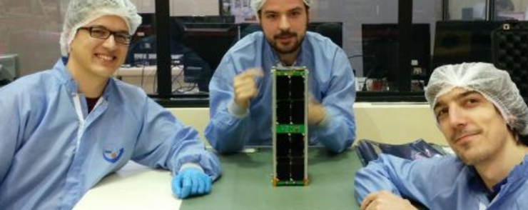 Parte do equipo da Universidade de Vigo encargado do satélite Serpens