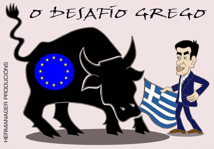 Hermanager - Viñeta de humor? - Desafio Grego - Crisis Grecia - Referendum
