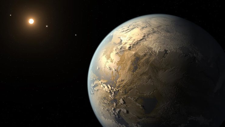 Representación dun exoplaneta semellante á Terra 