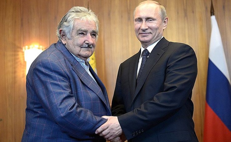 Pepe Mújica co presidente ruso, Vladimir Putin