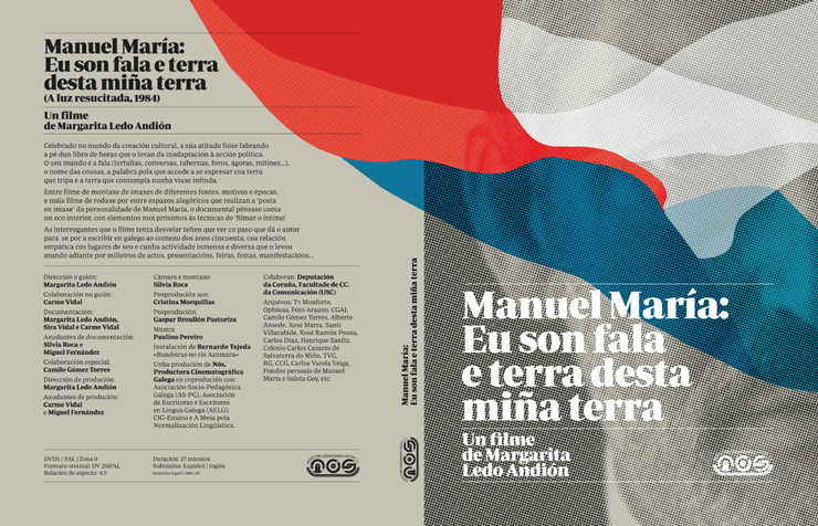 Capa e contracapa do DVD do documental sobre Manuel María 