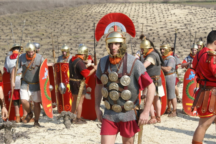 Recreación dunha centuria romana 