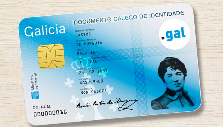 Campaña do PuntoGal para celebrar a festa do 25 de xullo de  2016 co lanzamento dun Documento Galego de Identidade, na imaxe o modelo de Rosalía de Castro 