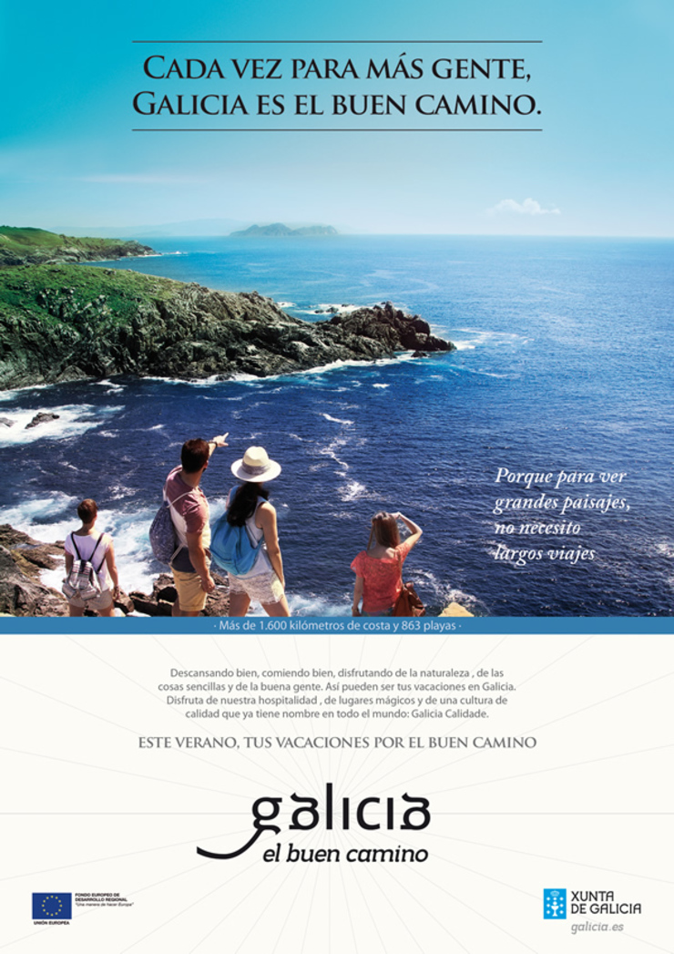 Publicidade sobre Galicia aparecida nos medios de comunicación