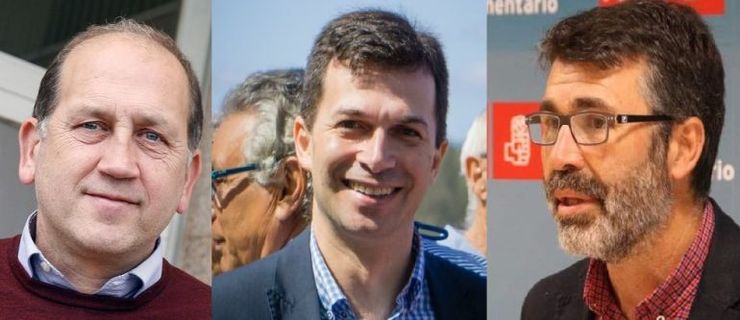 Leiceaga, Gonzalo Caballero e Villoslada, candidatos durante o proceso de Primarias do PSdeG 