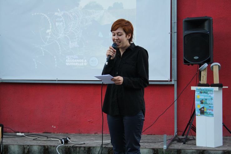 Irene Pin na presentación do proxecto de documental 