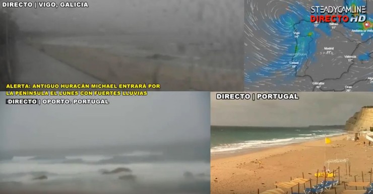 Estado actual da costa galega e portuguesa logo da entrada dunha borrasca / youtube