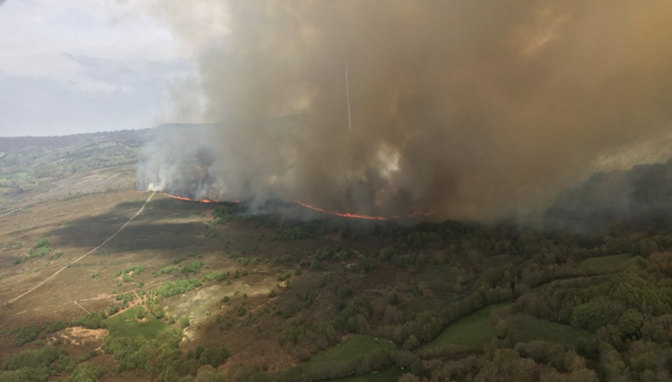 Incendio en San Xoán de Río (Ourense) 