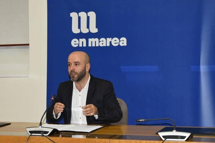 O portavoz do grupo mixto e de En Marea, Luís Villares, nunha rolda de prensa. EN MAREA - Arquivo / Europa Press