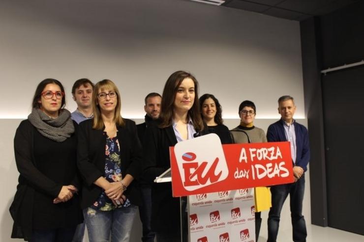 A Coordinadora Nacional de Esquerda Unida, Eva Solla, presenta a candidatura para as eleccións autonómicas.. ESQUERDA UNIDA 