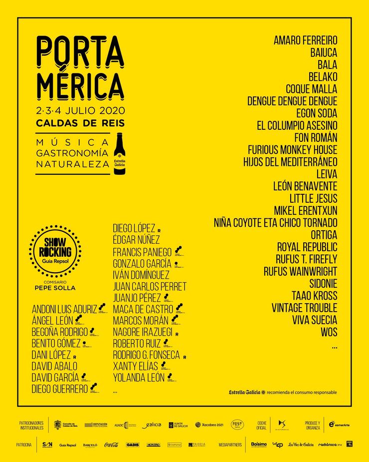 Avance do cartel do Festival PortAmérica. REMITIDO ESMERARTE / Europa Press