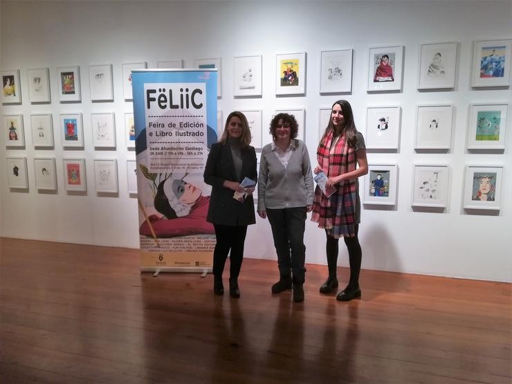 Matilde Rodríguez, Goretti Sanmartín e Ana Salgado na presentación 