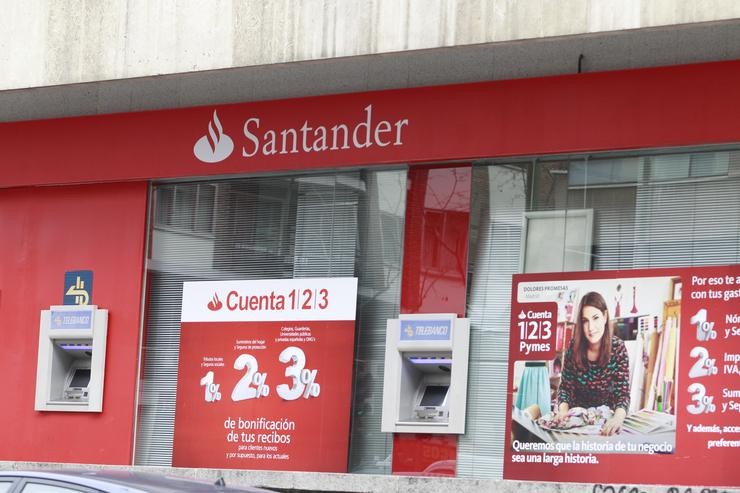 Sucursal do banco Santander. EUROPA PRESS - Arquivo