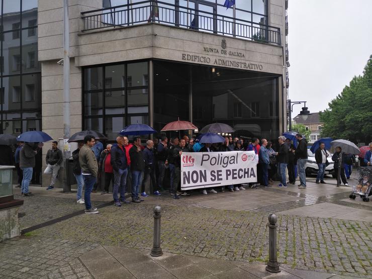 Protesta traballadores Poligal / EP