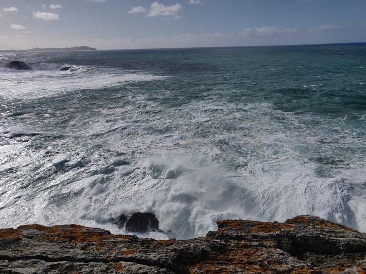 Temporal na costa galega por forte ondada e vento 