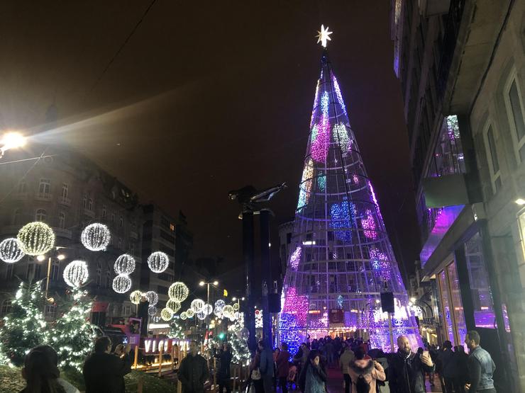 Luces de Nadal en Vigo. EUROPA PRESS - Arquivo / Europa Press