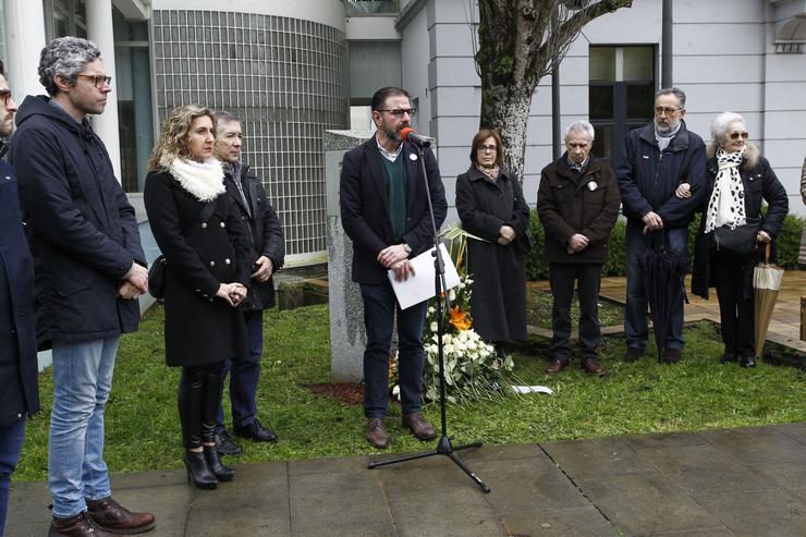 O alcalde de Ferrol, Ángel Mato, intervén na homenaxe a Alejandro Porto Leis 