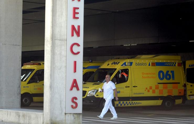 Ambulancias en Urxencias dun hospital galego /  © Miguel Núñez 