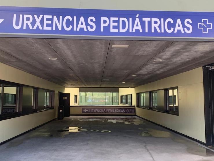 Acceso á nova área de Urxencias Pediátricas do Hospital Álvaro Cunqueiro de Vigo, habilitada con motivo da crise do coronavirus 
