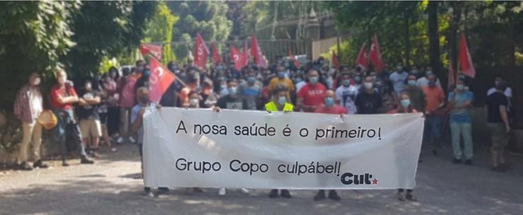 Traballadores da empresa de automoción Copo Ibérica durante unha folga / CUT - Arquivo