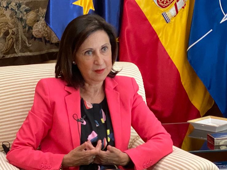 A ministra de Defensa, Margarita Robles, en entrevista con Europa Press