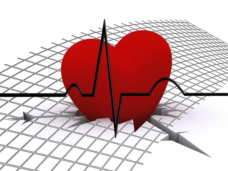 Gráfico representando corazón afectado