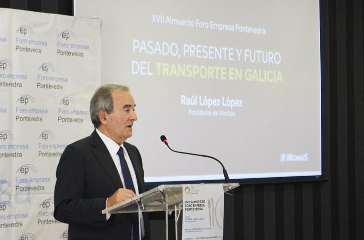 Raúl López, presidente de Monbus.. FORO EMPRESA / Europa Press