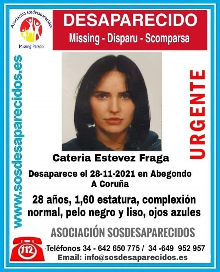 Moza desaparecida en Abegondo (A Coruña). SOS DESAPARECIDOS / Europa Press
