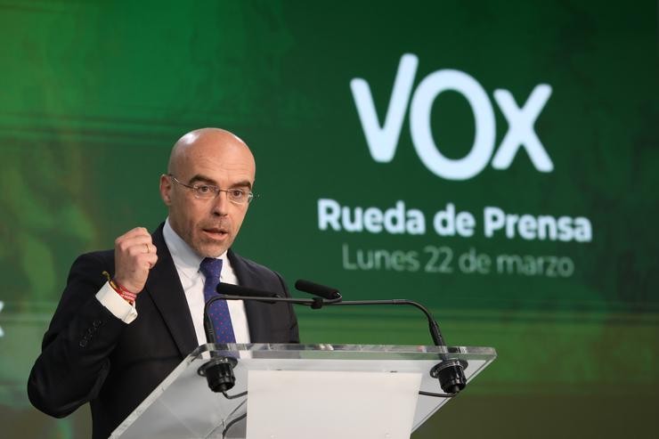 O vicepresidente primeiro do Comité de Acción Política e eurodeputado de Vox, Jorge Buxadé / Marta Fernández - Arquivo