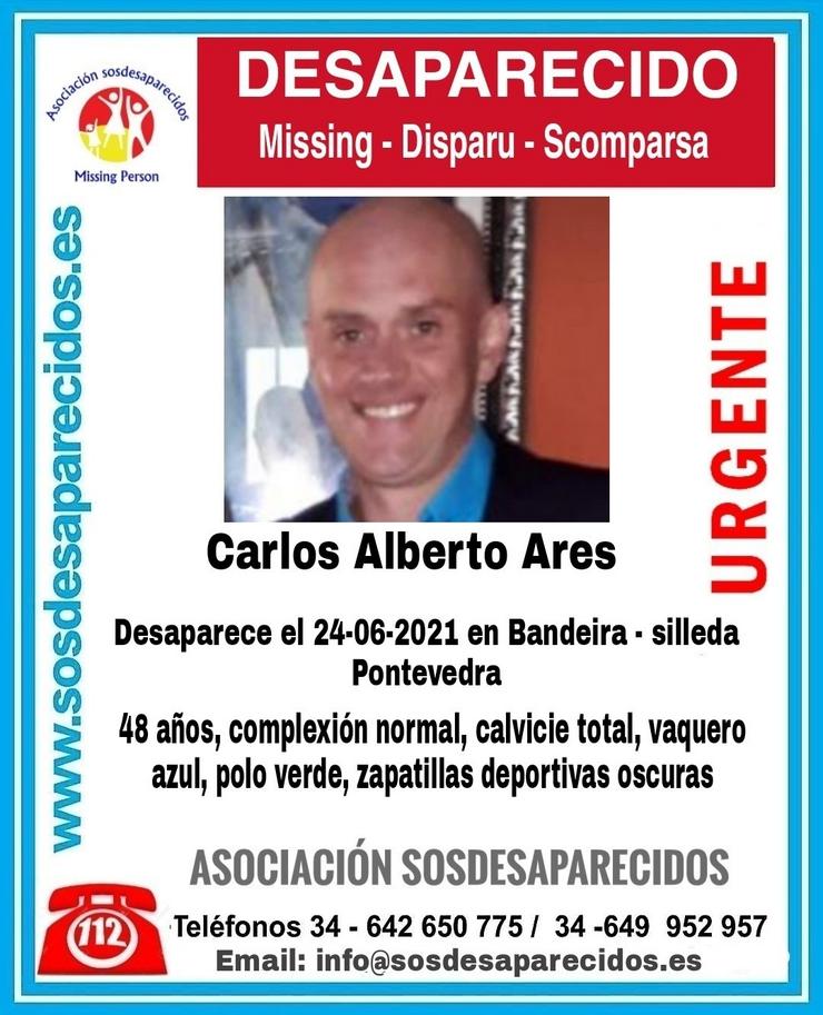 Carlos Alberto Ares, home desaparecido o 24 de xuño en Silleda (Pontevedra).. SOS DESAPARECIDOS 