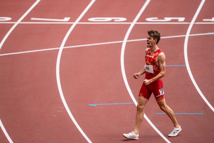 O atleta galego Adrián Ben, nos Xogos Olímpicos de Tokio 