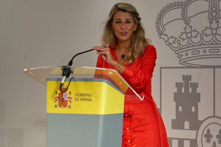 A vicepresidenta segunda e ministra de Traballo e Economía Social, Yolanda Díaz. Pablo González - Europa Press 