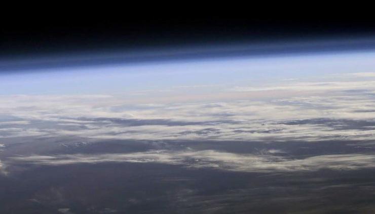 A capa de ozono na estratosfera 
