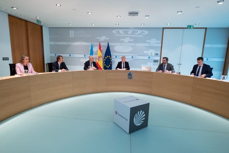 O presidente da Xunta, Alfonso Rueda, preside a reunión do Consello 