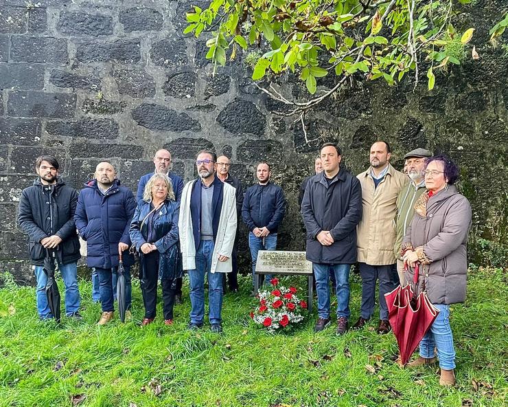 O secretario xeral do PSdeG, Valentín González Formoso, participa en Ferrol nun acto homenaxe ás vítimas do franquismo.. PSDEG 