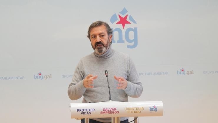 Luís Bará en rolda de prensa.. BNG / Europa Press