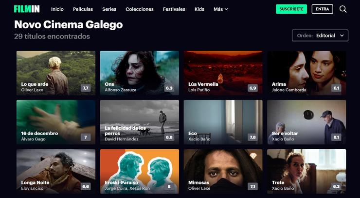 Ciclo de Novo Cinema Galego incluído no catálogo de Filmin. CAPTURA/FILMIN
