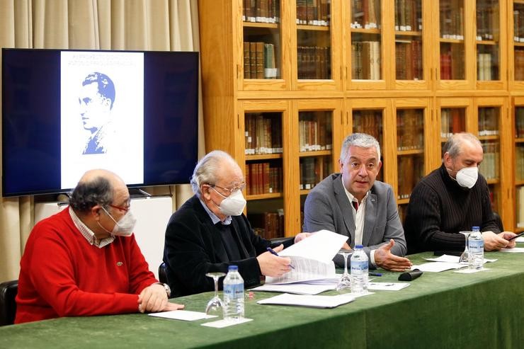 O secretario xeral de Política Lingüística, Valentín García, participa na presentación da XII edición do Proxecto Didáctico Antonio Fraguas Fraguas no Museo do Pobo Galego .. XOÁN CRESPO 