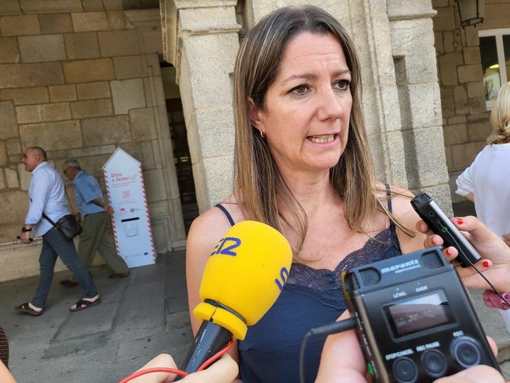 Lara Méndez, alcaldesa de Lugo, en declaracións alos medios a 13 de xullo de 2022 / Europa Press