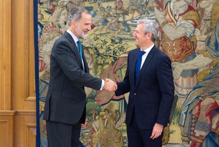 O Rei Felipe VI recibe en audiencia ao presidente da Xunta de Galicia, Alfonso Rueda Valenzuela  / Gustavo Valiente - Arquivo