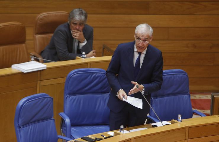 O vicepresidente primeiro da Xunta, Francisco Conde, no Parlamento galego.. XUNTA 