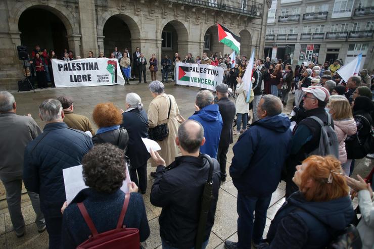 Concentración a favor da paz en Oriente Medio e en contra da agresión israelí contra a franxa de Gaza 