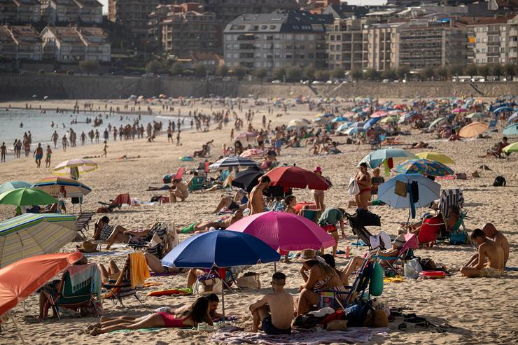 Praia de Silgar, en Sanxenxo (Pontevedra), 8 de outubro de 2023.. ELENA FERNANDEZ 