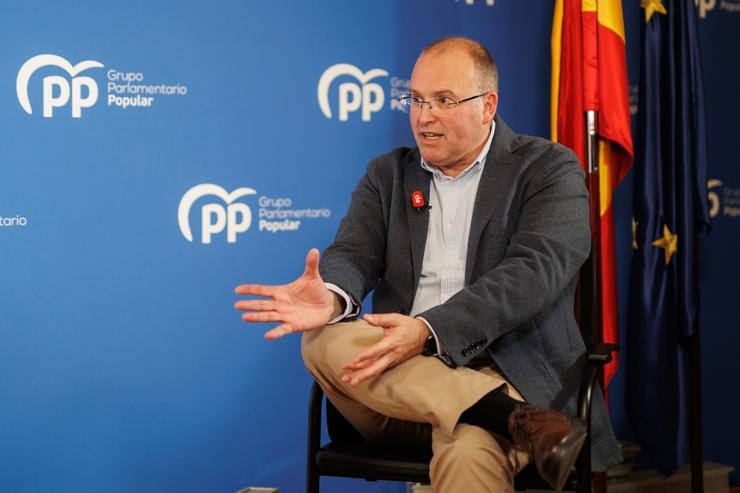O portavoz do PP no Congreso, Miguel Tellado. Alejandro Martínez Vélez - Europa Press 