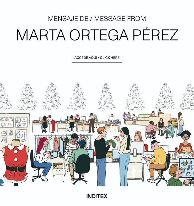 Felicitación de Marta Ortega. INDITEX 