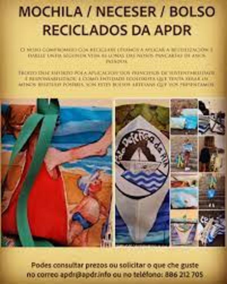 Campaña da APDR para facer das súas lonas bolsas ou mochilas recicladas