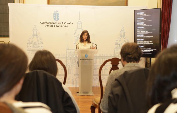 A alcaldesa da Coruña, Inés Rey, presenta a programación de Nadal / CONCELLO DA CORUÑA