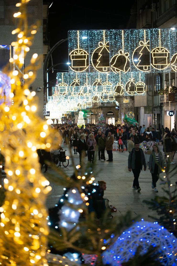 Decoración do Nadal polo centro da cidade de Vigo, a 17 de decembro de 2022 / Gustavo de la Paz - Europa Press - Arquivo 